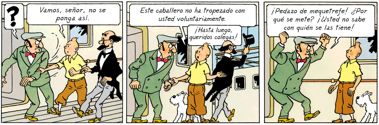 Tintin rencontre Rastapopoulos dans Les Cigares du Pharaon